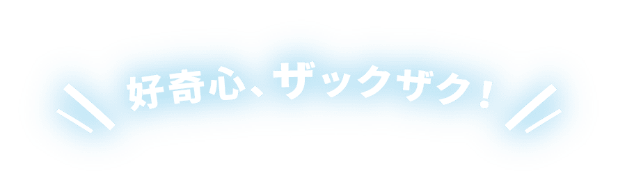 好奇心、ザックザク